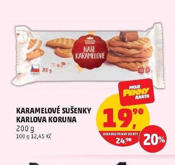 Karamelové sušenky Karlova Koruna