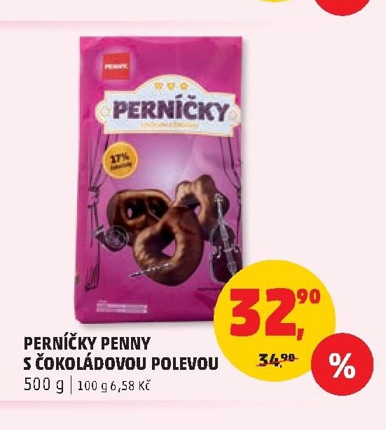 Perníčky Penny s čokoládovou polevou