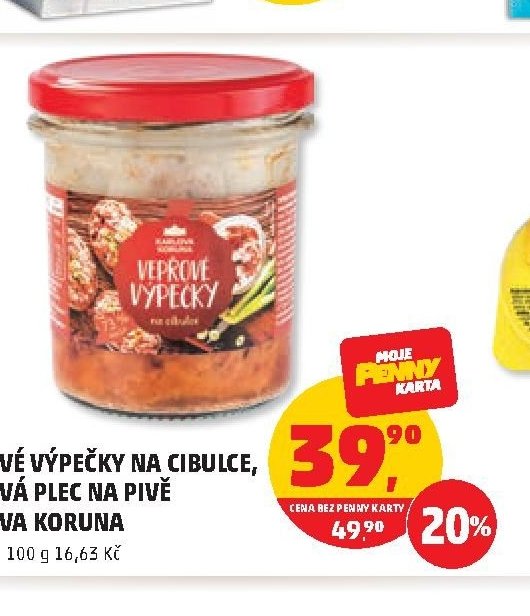 Vepřové výpečky na cibulce, vepřová plec na pivě Karlova Koruna