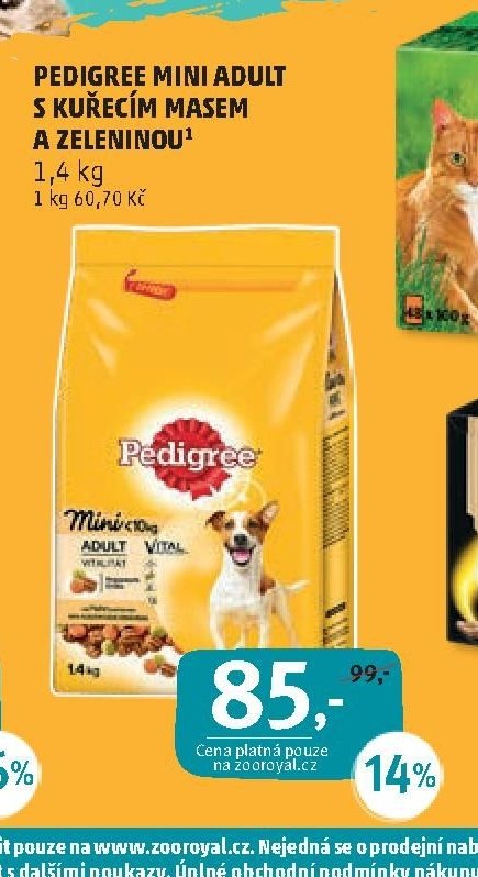PEDIGREE MINI ADULT S KUŘECÍM MASEM A ZELENINOU