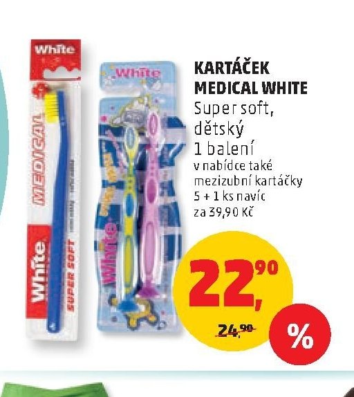 KARTÁČEK MEDICAL WHITE