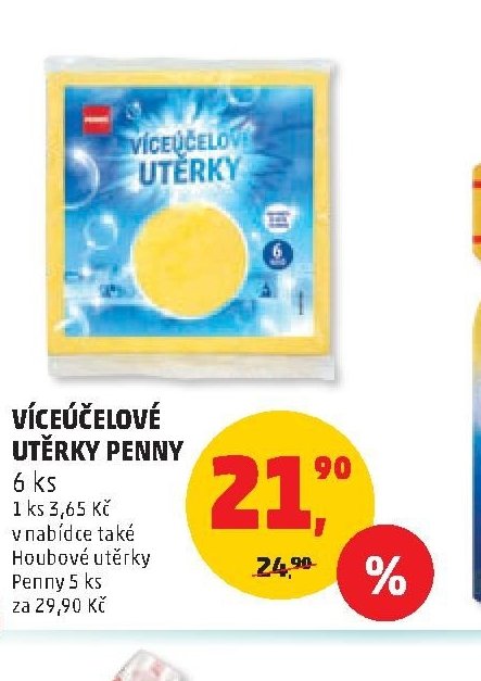 VÍCEÚČELOVÉ UTĚRKY PENNY 6 ks