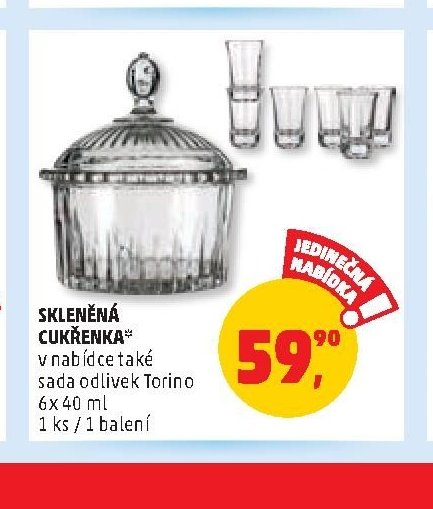Skleněná cukřenka