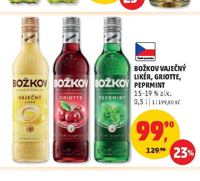 BOŽKOV VAJEČNÝ LIKÉR, GRIOTTE, PEPRMINT