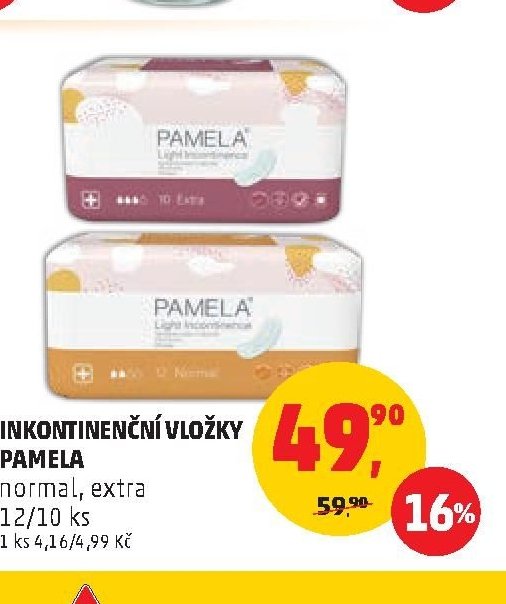 INKONTINENČNÍ VLOŽKY PAMELA