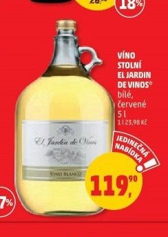 Víno stolní El Jardin de Vinos