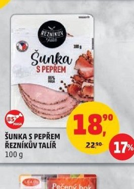 ŠUNKA S PEPŘEM ŘEZNÍKŮV TALÍŘ