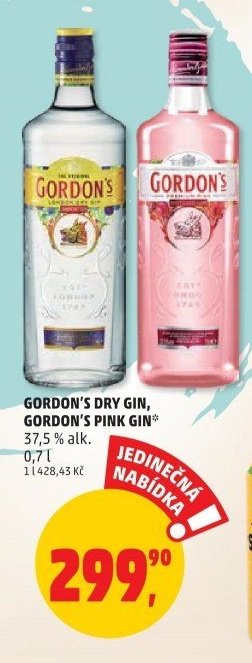 GORDON'S DRY GIN, GORDON'S PINK GIN