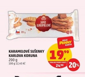 Karamelové sušenky Karlova koruna