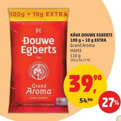 KÁVA DOUWE EGBERTS 100 g + 10 g EXTRA Grand Aroma
