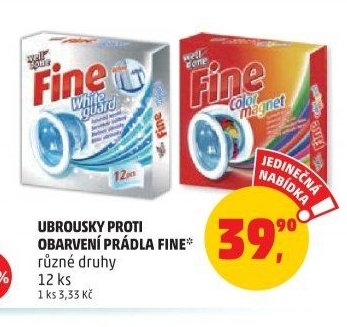Ubrousky proti obarvení prádla Fine