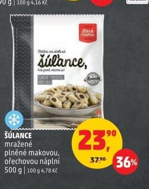 ŠULANCE mražené plněné makovou, ořechovou náplní 500 g