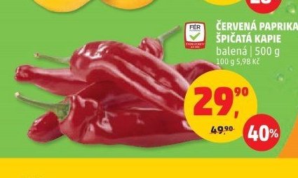 ČERVENÁ PAPRIKA ŠPIČATÁ KAPIE balená | 500 g