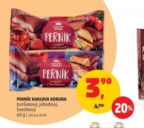 PERNÍK KARLOVA KORUNA borůvkový, jahodový, švestkový