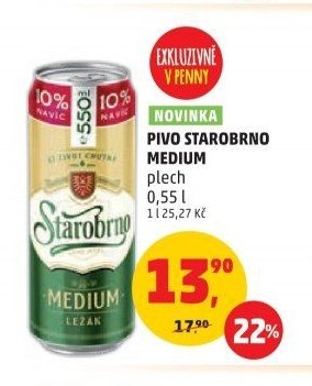 PIVO STAROBRNO MEDIUM