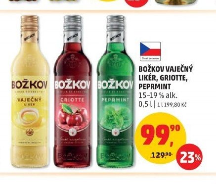 BOŽKOV VAJEČNÝ LIKÉR, GRIOTTE, PEPRMINT