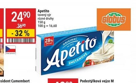 Apetito tavený sýr
