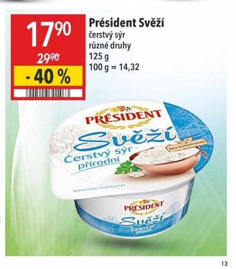 Président Svěží čerstvý sýr
