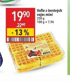 Vafle z čerstvých vajec mini