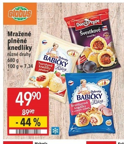 Mražené plněné knedlíky