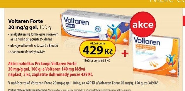 Voltaren Forte 20 mg/g gel, 100 g