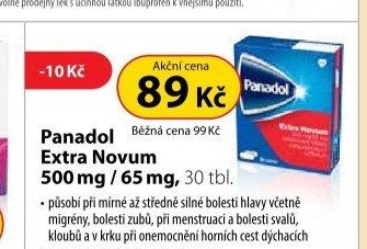 Panadol Extra Novum 500 mg / 65 mg, 30 tbl.
