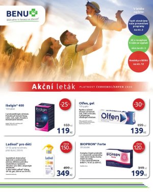 akční leták BENU Lékárna 1.7.2020-31.8.2020