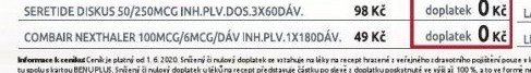 COMBAIR NEXTHALER 100MCG/6MCG/DÁV INH.PLV.1X180DÁV.