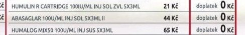 HUMULIN R CARTRIDGE 100IU/ML INJ SOL ZVL 5X3ML