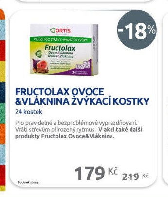 FRUCTOLAX OVOCE &VLÁKNINA ŽVÝKACÍ KOSTKY