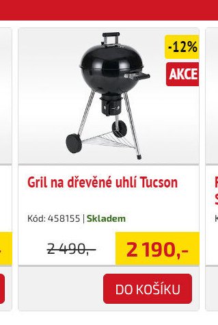 Gril na dřevěné uhlí Tucson - UNI HOBBY akcniletaky.com