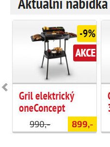Gril elektrický oneConcept - UNI HOBBY akcniletaky.com