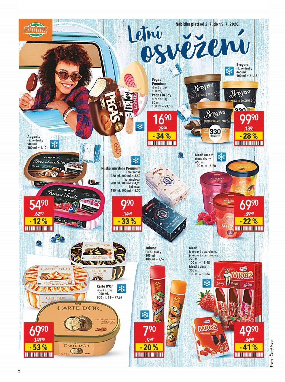 Zmrzlina proteinová v kelímku Breyers Delights v akci Globus od 2.7.2020