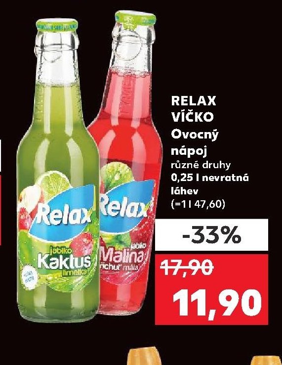 RELAX VÍČKO Ovocný nápoj různé druhy 0,25 l