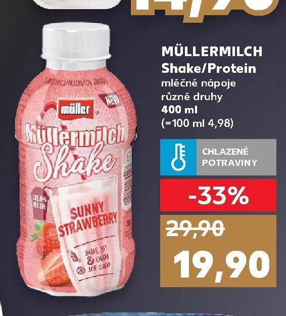 Müllermilch Shake/Protein mléčné nápoje
