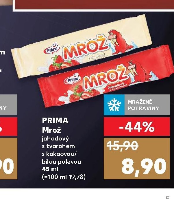 PRIMA Mrož jahodový s tvarohem