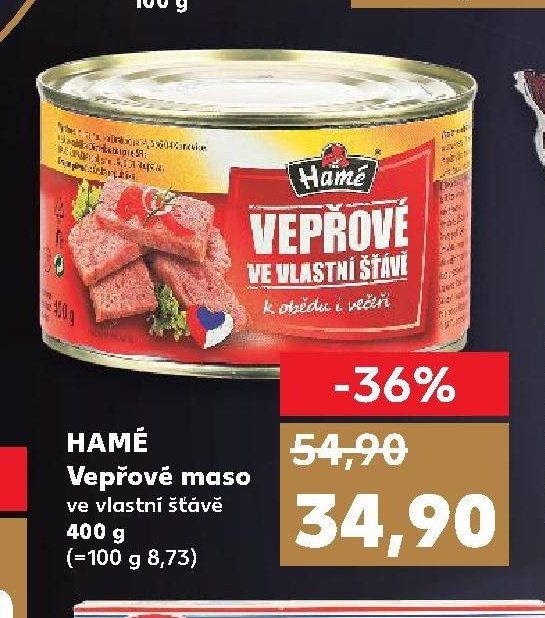 HAMÉ Vepřové maso ve vlastní šťávě