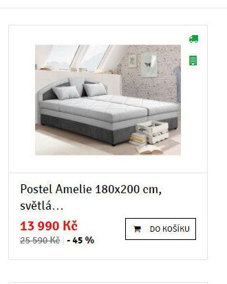 Postel Amelie 180x200 cm, světlá - ASKO akcniletaky.com