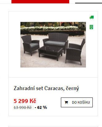 Zahradní set Caracas, černý - ASKO akcniletaky.com