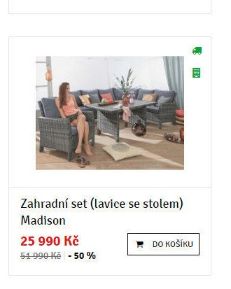 Zahradní set (lavice se stolem) Madison - ASKO akcniletaky.com