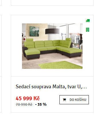 Sedací souprava Malta, tvar U - ASKO akcniletaky.com
