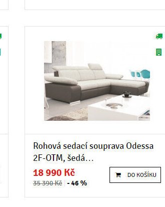 Rohová sedací souprava Odessa 2F-OTM, šedá - ASKO akcniletaky.com