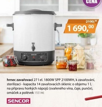 Zavařovací hrnec SPP 2100WH Sencor