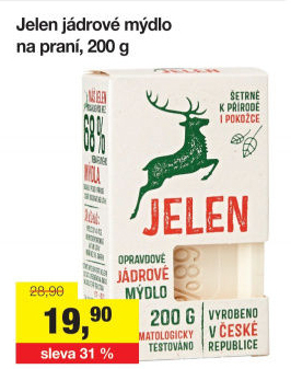 Mýdlo na praní Jelen