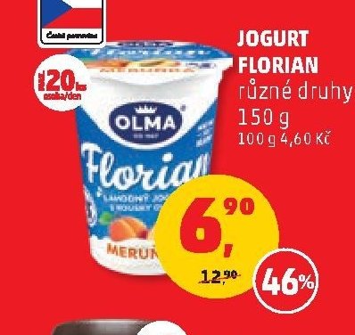 Jogurt Florian různé druhy