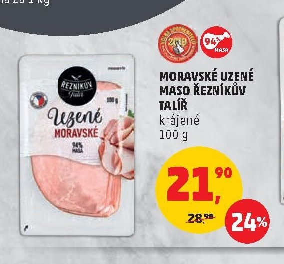 MORAVSKÉ UZENÉ MASO ŘEZNÍKŮV TALÍŘ