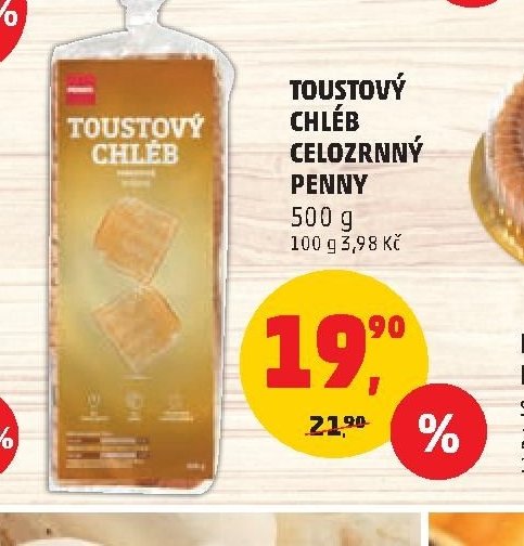 TOUSTOVÝ CHLÉB CELOZRNNÝ PENNY