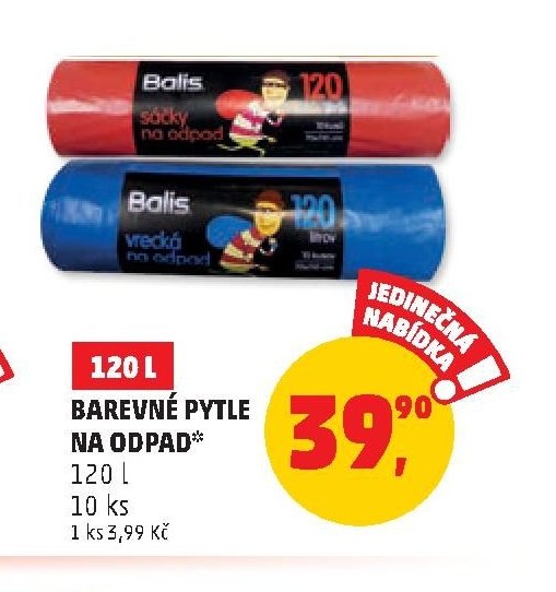 120 L BAREVNÉ PYTLE NA ODPAD*