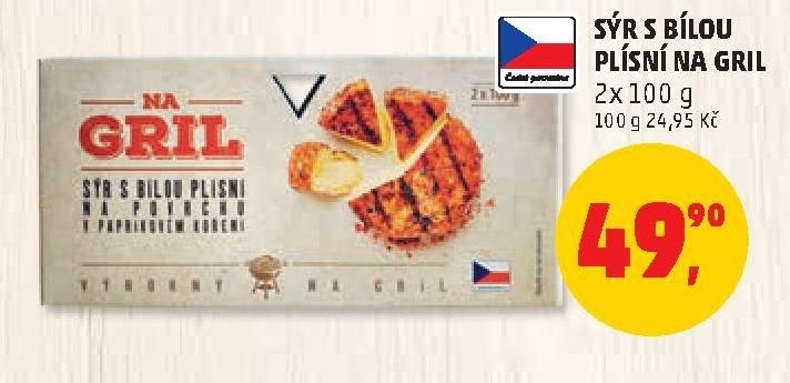 SÝR S BÍLOU PLÍSNÍ NA GRIL