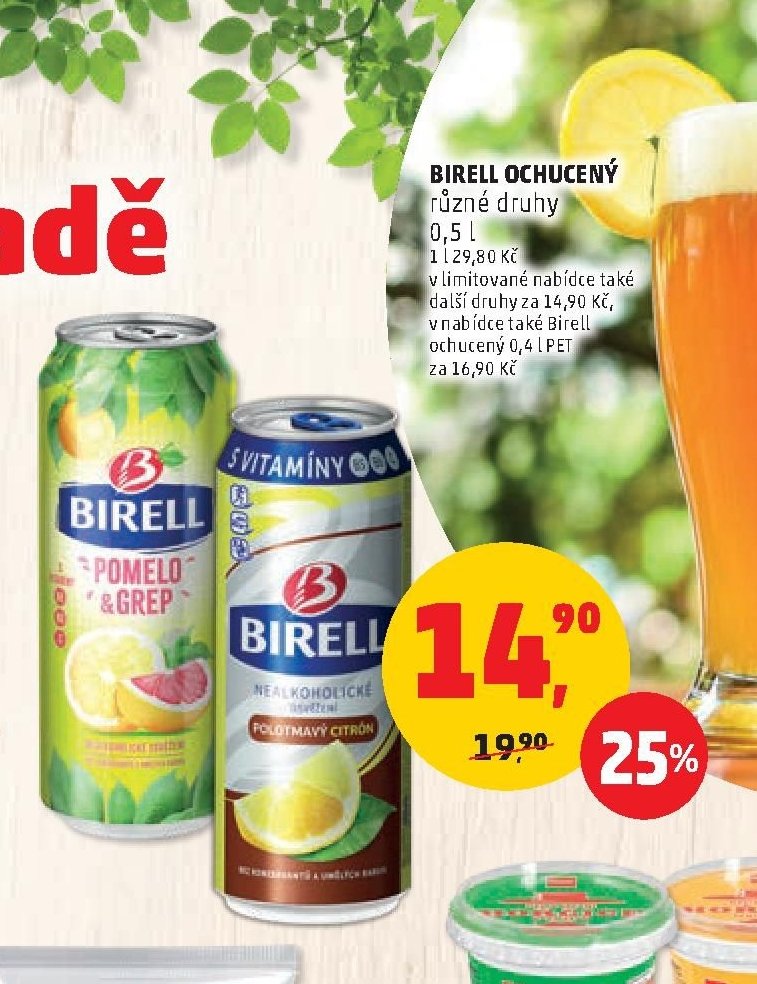Birell ochucený různé druhy 0,5 l